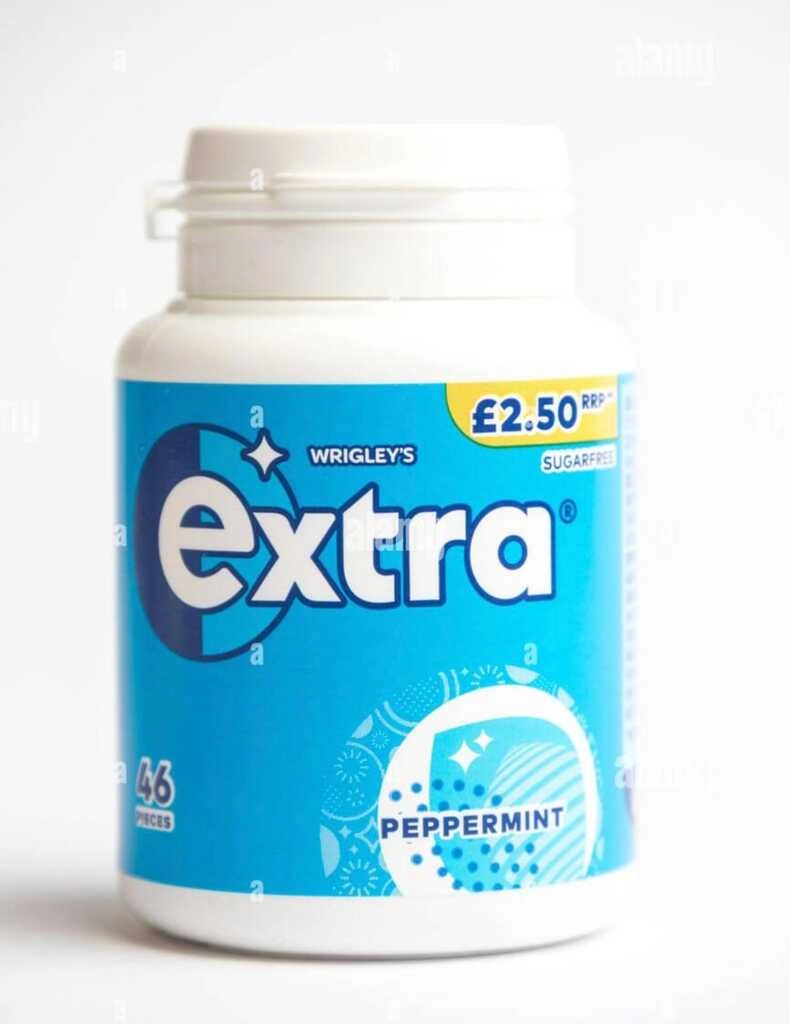 Extra Peppermint Sugar Free Chewing Gum 46 pcs Bottle