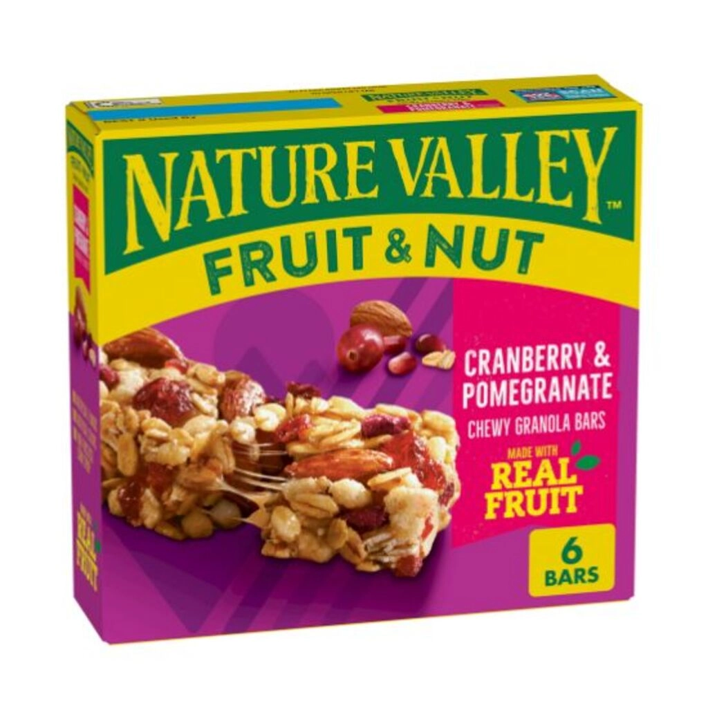 Cranberry & Pomegranate Fruit & Nut Chewy Granola Bars