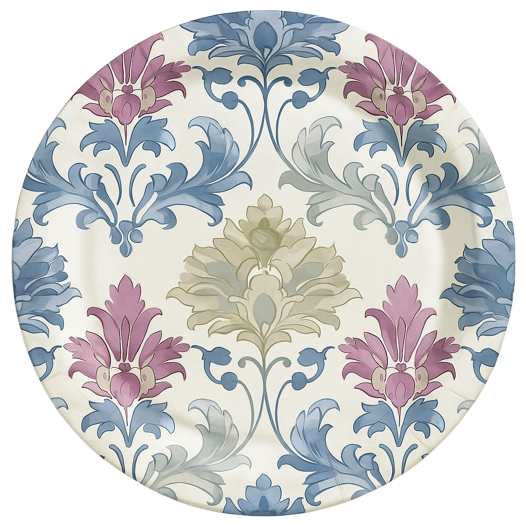 DISPOSABLE PRINTED PAPER PLATE - 9"