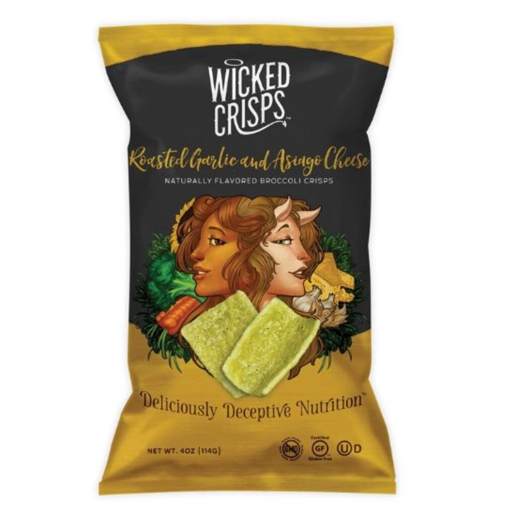 Roasted Garlic & Asidgo Cheese Flavored Broccoli Crisps