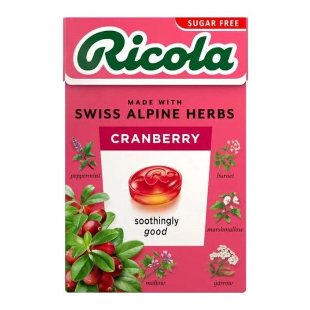 Cranberry Swiss Alpine Herbs Sugar Free Candy