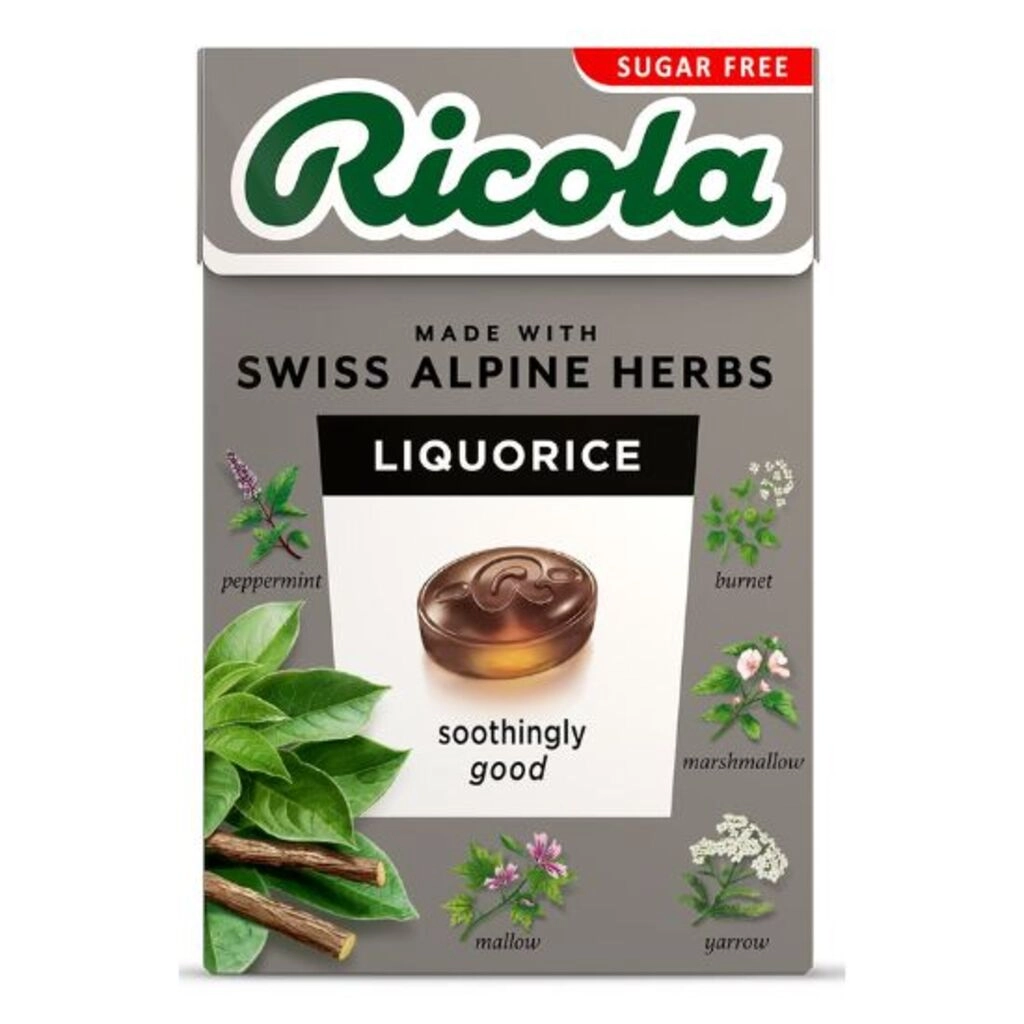 Liquorice Swiss Alpine Herbs Sugar Free Candy