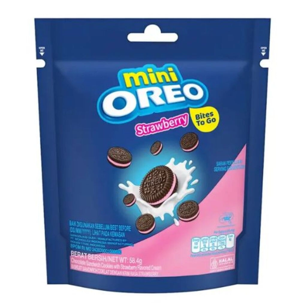 Mini Strawberry Flavored Cream Biscuits Pouch