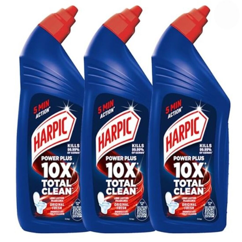 Power Plus 10X Total Clean Original Disinfectant Toilet Cleaner 1L (Pack of 3)
