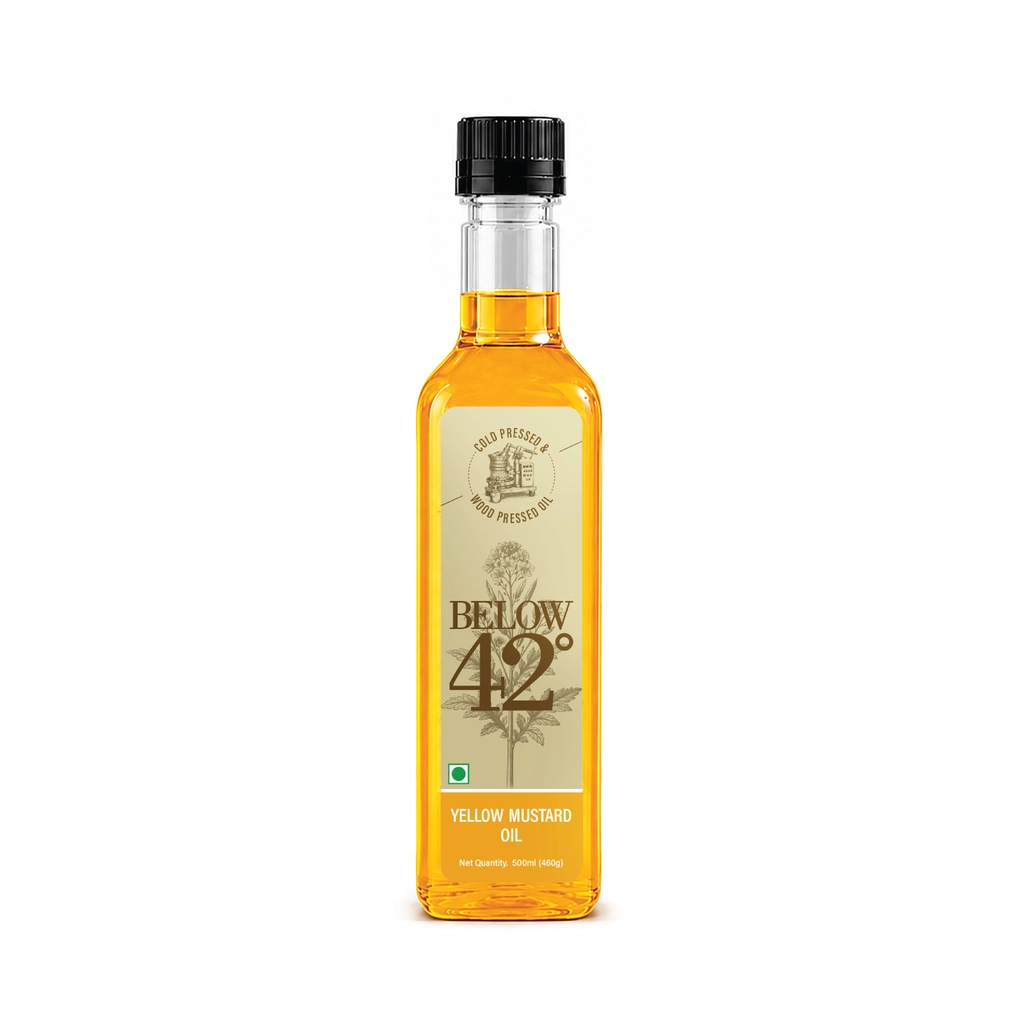 Yellow Mustard Oil Glass Bottle 500ml