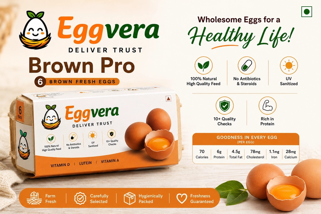 eggvera brown eggs  pro 10pcs