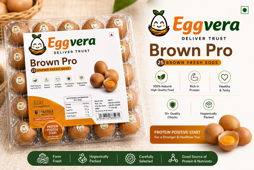 eggvera brown pro 25 pcs