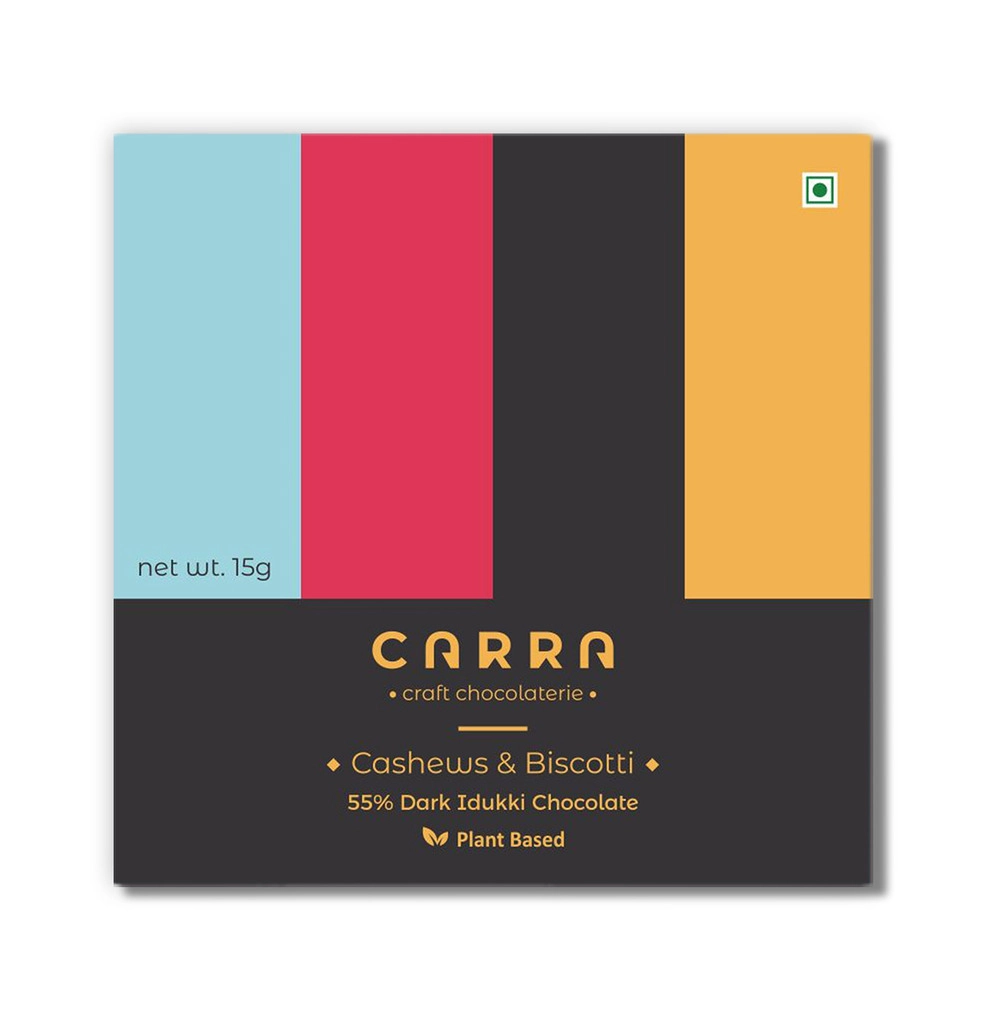 Carra Cashews & Biscotti 55% Dark Chocolate
