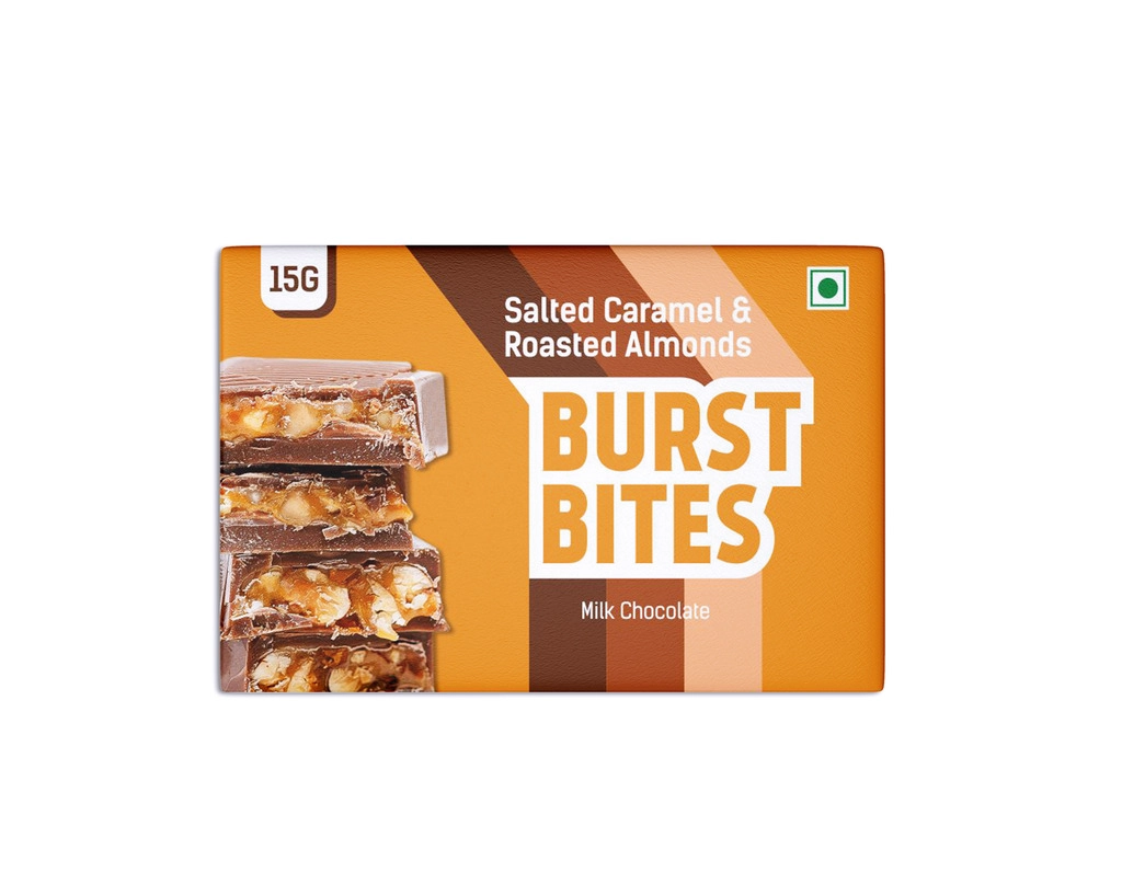 Burst Bites Salted Caramel & Roasted Almonds Milk Chocolate
