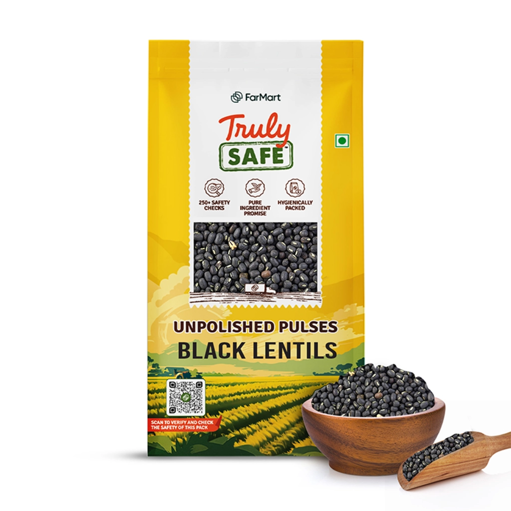 Farmart Truly Safe Black Lentils Unpolished Urad Sabut Dal