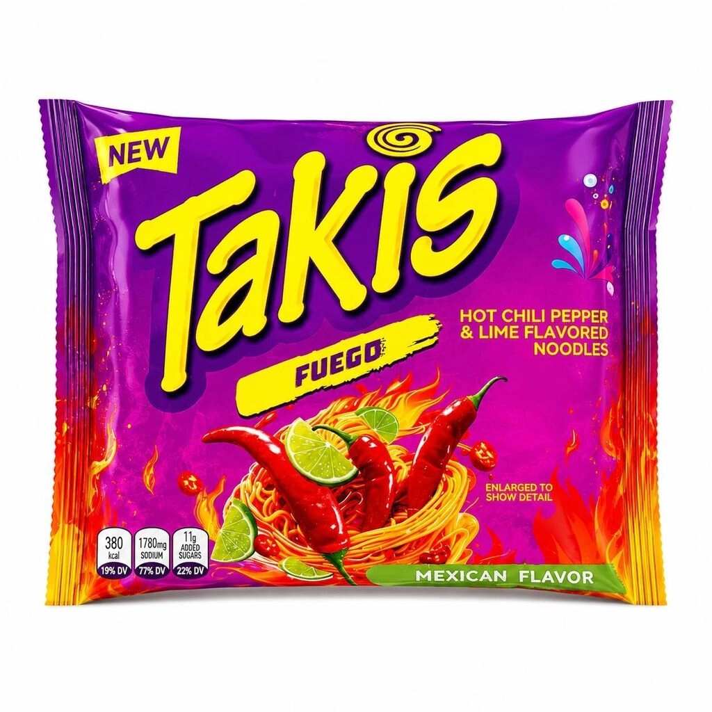 Fuego Hot Chili Pepper & Lime Flavored Noodles