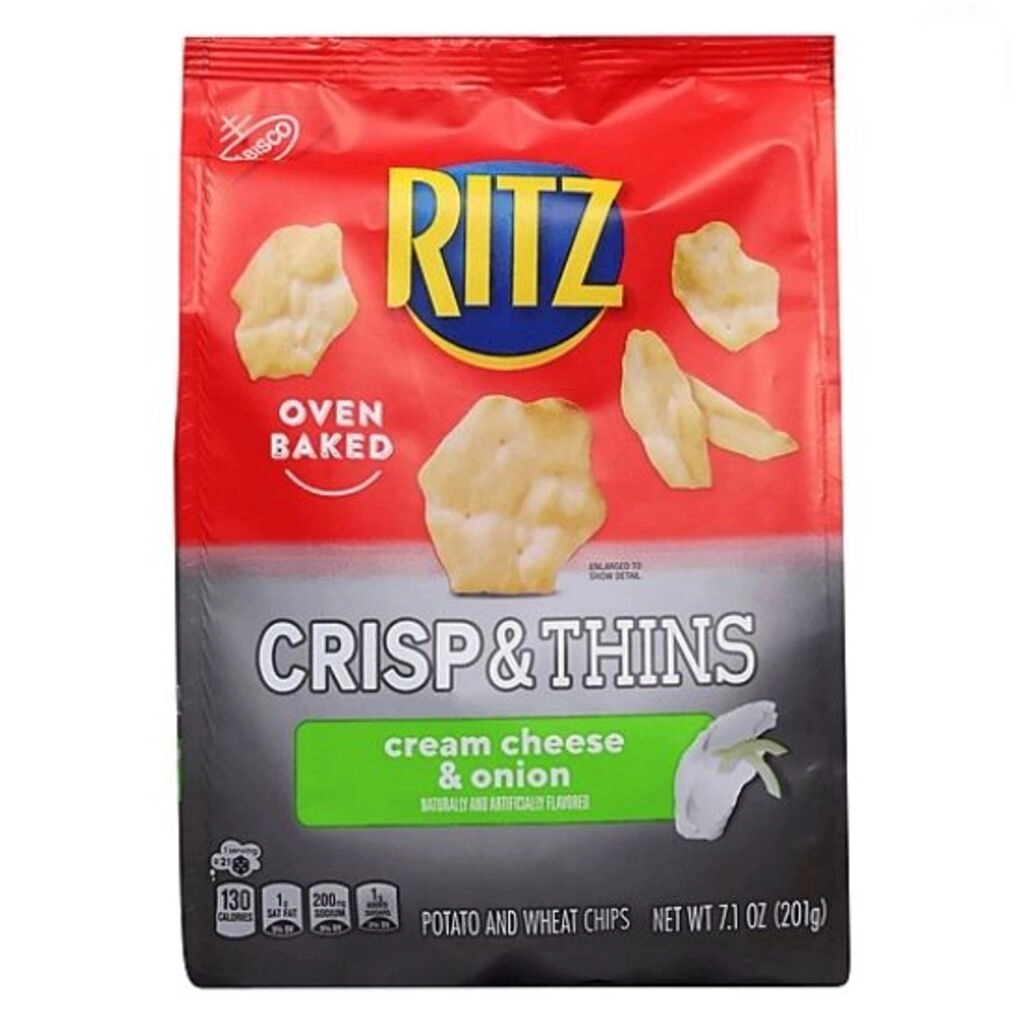 Crisp & Thins Cream Cheese & Onion Potato and Wheat Chips