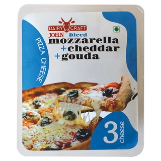 John Diced Mozzarella Cheddar & Gouda Pizza Cheese