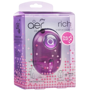 Aer Click Gel Rich Irish Cocktail Car Freshener Kit & Gel