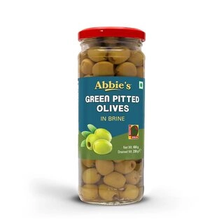 Abbie'S Green Pitted Olives 450Gm