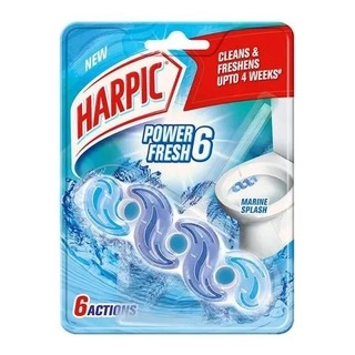 Power Fresh 6 Toilet Cleaner Rim Block Marine Splash