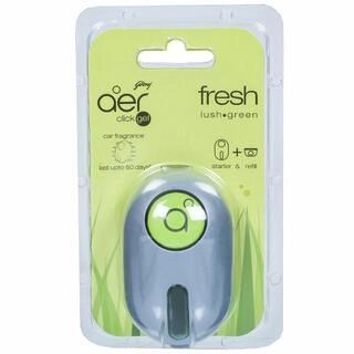 Aer Click Gel Fresh Lush Green Car Freshener Kit & Gel