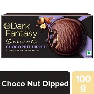 Dark Fantasy Choco Nut Dipped Cookie Choco Filled With Hazelnuts