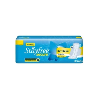 Secure Dry Cover Regular With Wings Sanitary Pads 6pc