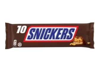 Peanut & Caramel Filled Chocolate Bars Pack of 10