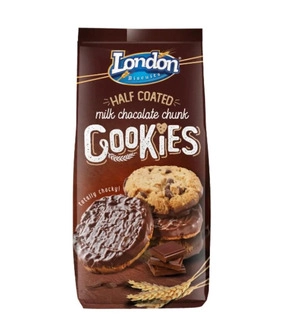 Half Coated Milk Chocolate Chunk Cookies