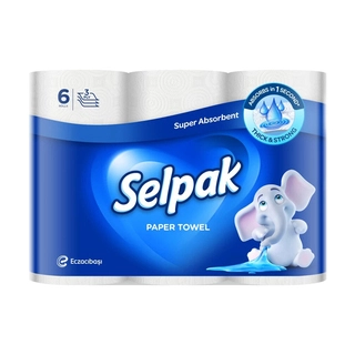 3 Ply Paper Towel 6pc