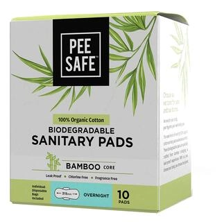 Organic Cotton Biodegradable Sanitary Overnight Pads 10pc