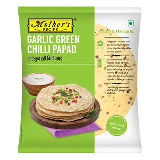 Mother'S Garlic Green Chilli Papad 180G