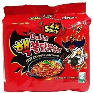 HOT CHICKEN RAMEN 2X SPICY NOODLES 140GMX5N
