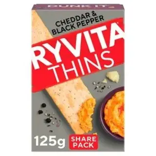 Ryvita Thins Cheddar & Black Pepper
