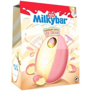 Milky Bar Raspberry Ripple Ice Cream White Ras[berry 236g