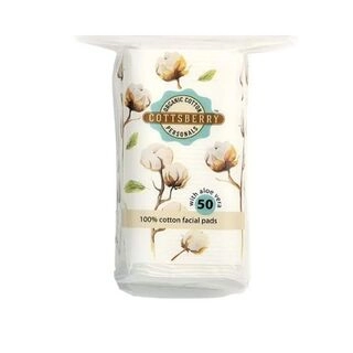 Organic Cotton Facial Pads With Aloe Vera