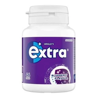 Extra Blueberry Flavour Sugar Free Chewing Gum 46 pcs Bottle