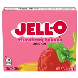 Strawberry Banana Gelatin Dessert