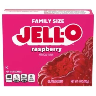 Raspberry Family Size Gelatin Dessert