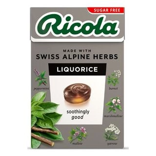 Liquorice Swiss Alpine Herbs Sugar Free Candy