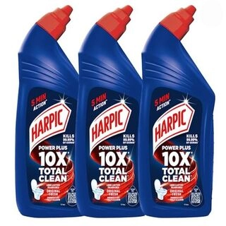 Power Plus 10X Total Clean Original Disinfectant Toilet Cleaner 1L (Pack of 3)
