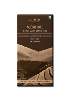 Carra Sugar Free Coffee with coffee nibs Plant Based Milk Chocolate
