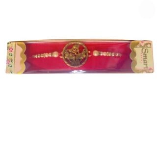Smart Rakhi Gol With Moti & Beads