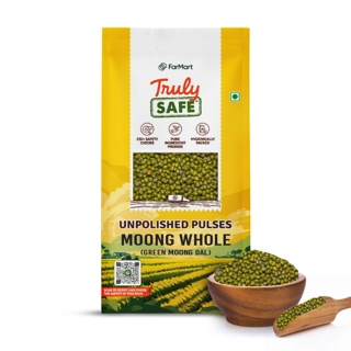 Farmart Truely Safe Moong Whole Unpolished Green Moong Dal