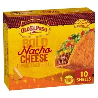 Bold Nacho Cheese Flavored 10 Taco Shells