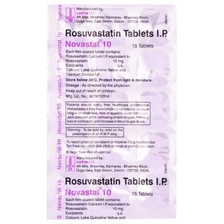 NOVASTAT 10MG TAB 15`S