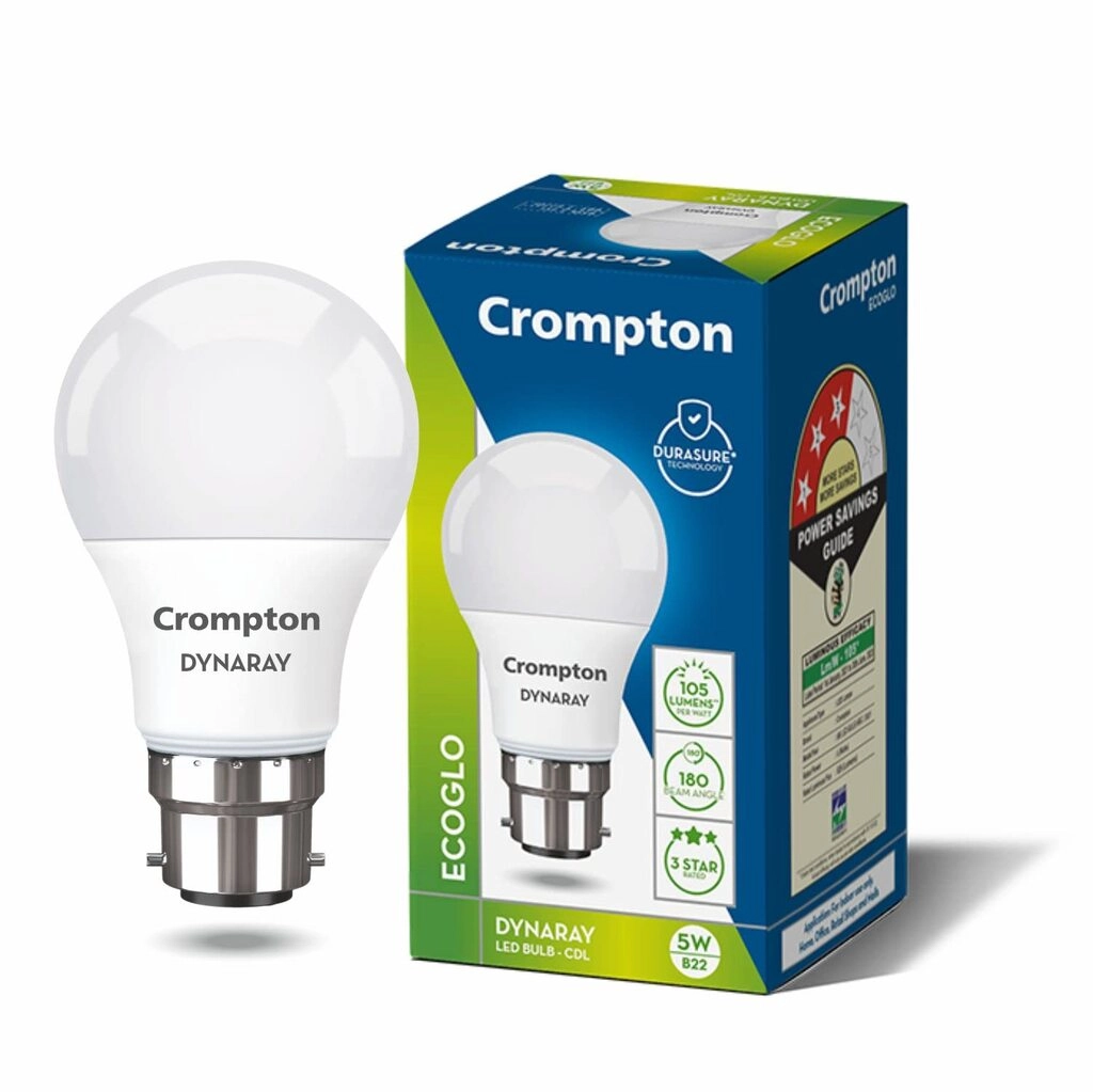 Crompton Led Bulb Dynaray (5Watts) White B22
