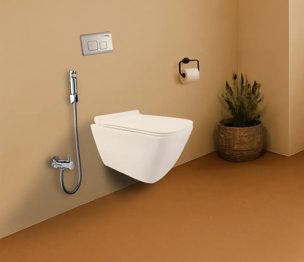 Hindware One-piece Wall Mounted Commode Prima