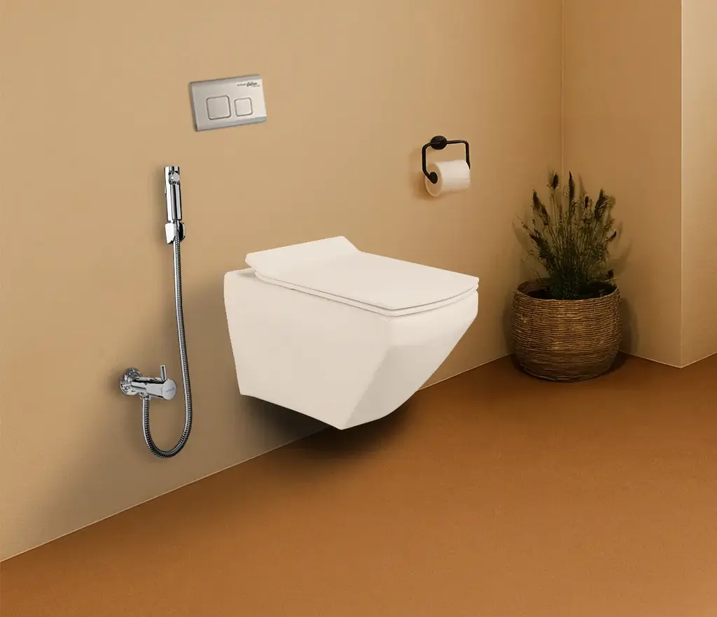 Hindware One-piece Wall Mounted Commode Aspiro