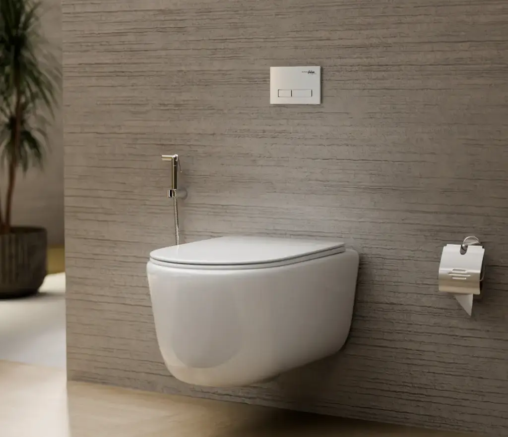 Hindware One-piece Wall Mounted Commode Ascent