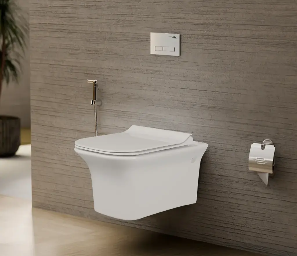 Hindware One-piece Wall Mounted Commode Agnese