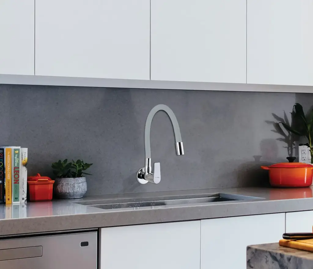 Hindware Flexible Kitchen Tap Grey (Wall Mounted)