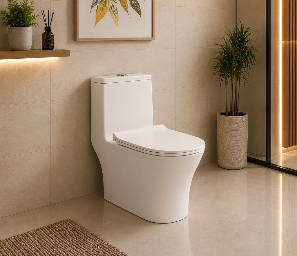 Hindware One-piece Western Commode Fabio