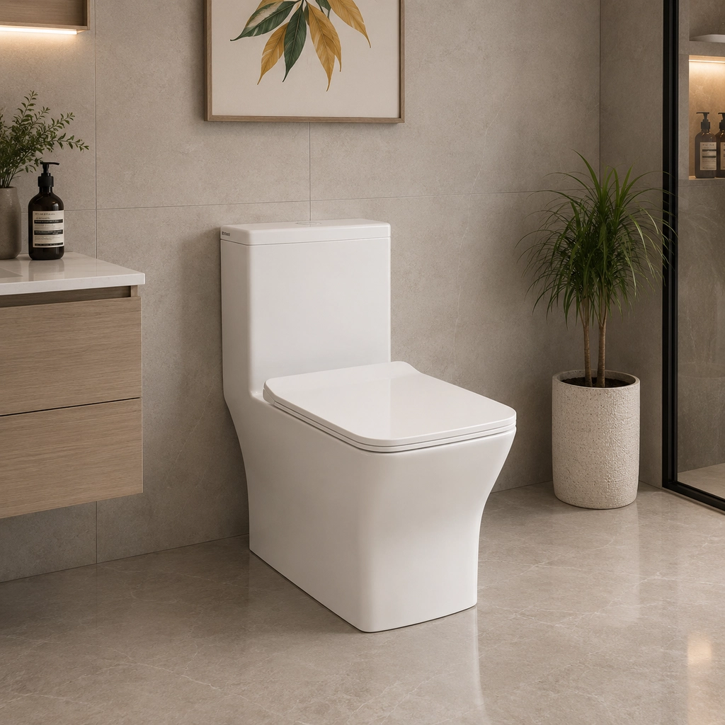 Hindware One-piece Western Commode Evana